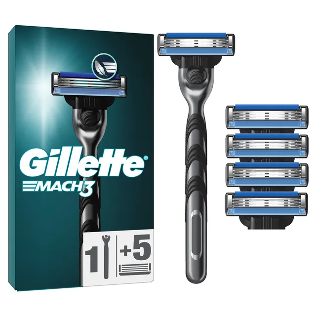 Skustuvas GILLETTE MACH3 + 5 galvutės