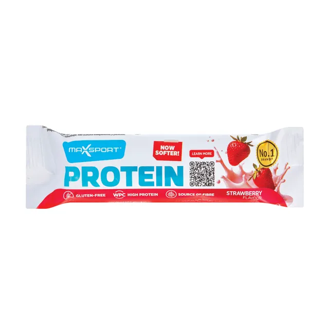 Baltyminis batonėlis braškių skonio MAX SPORT, 60 g