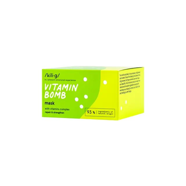 Plaukus stiprinanti kaukė su vitaminų kompleksu KILIG Vitamin Bomb, 200 ml