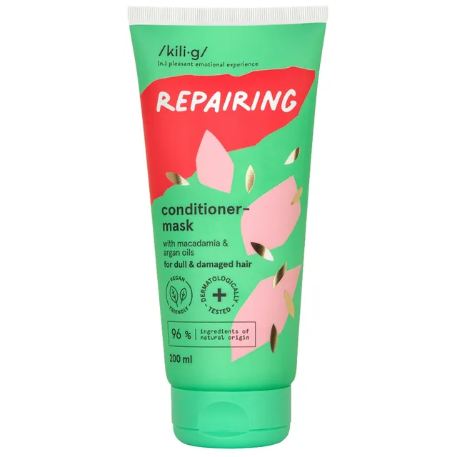 Atkuriamasis plaukų kondicionierius-kaukė KILIG, 200 ml