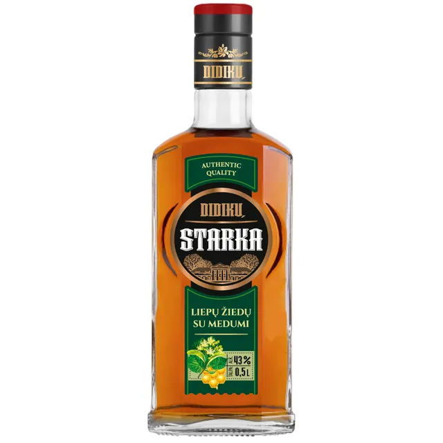 Spiritinis gėrimas DIDIKŲ STARKA LIEPŲ ŽIEDŲ SU MEDUMI 43%, 500 ml