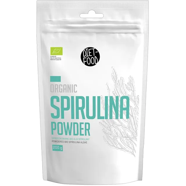 Ekologiški spirulina milteliai DIET FOOD, 200 g
