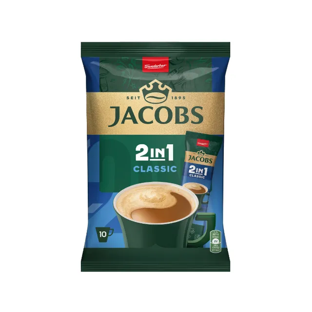 Tirpus kavos gėrimas JACOBS 2IN1, 140 g