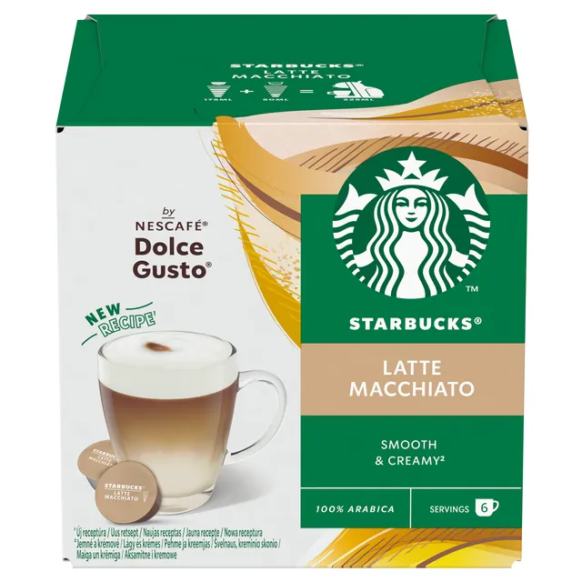 Dolce Gusto kapsulės STARBUCKS LATTE MACCHIATO BY NESCAFE, 6 vnt.