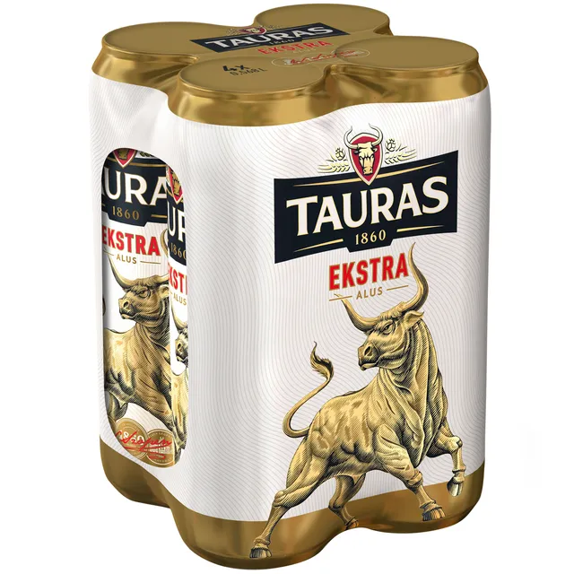 Alus TAURAS EKSTRA 5%, 4 x 568 ml