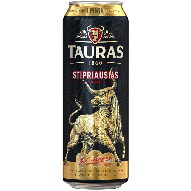 Alus TAURAS STIPRIAUSIAS 7,5%, 568 ml