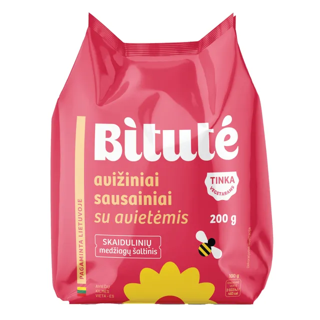 Avižiniai sausainiai su avietėmis IKI ŪKIS, 200 g