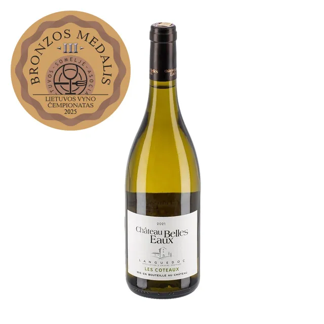 Baltasis sausas vynas CHATEAU BELLES EAUX LES COTEAUX 14%, 0,75 l
