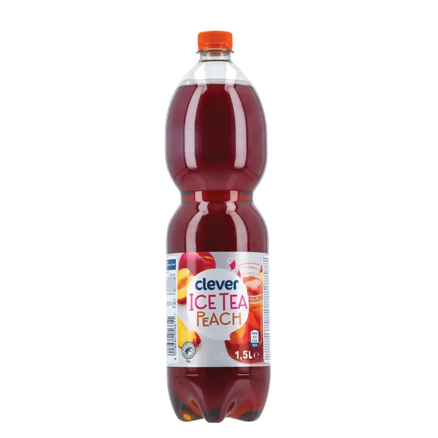 Šalta arbata persikų skonio CLEVER, 1,5 l