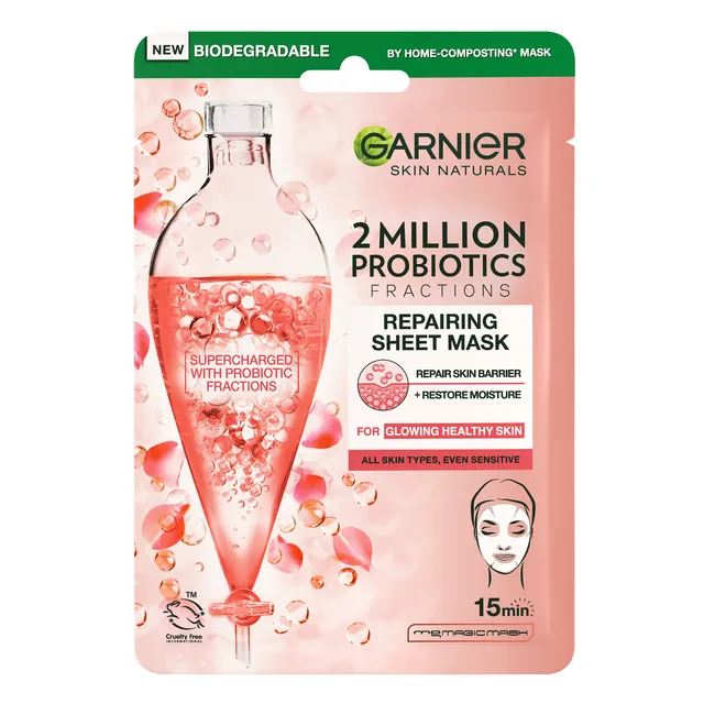 GARNIER SKIN NATURALS PROBIOTICS lakštinė kaukė, 22 g