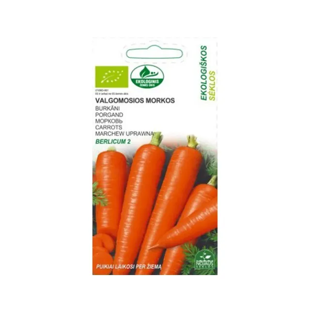 Sėklos EKO MORKOS VALGOMOSIOS BERLICUM 2 6959