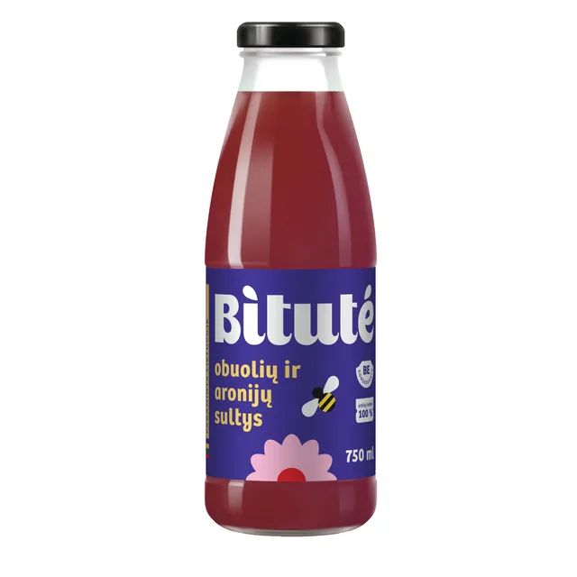 Obuolių ir aronijų sultys IKI ŪKIS, 750 ml