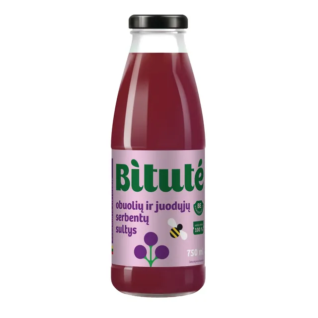 Obuolių ir juodųjų serbentų sultys IKI ŪKIS, 750 ml