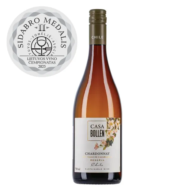 Baltasis sausas vynas CASA BOLLEN CHARDONNAY (13,5%), 0,75 l