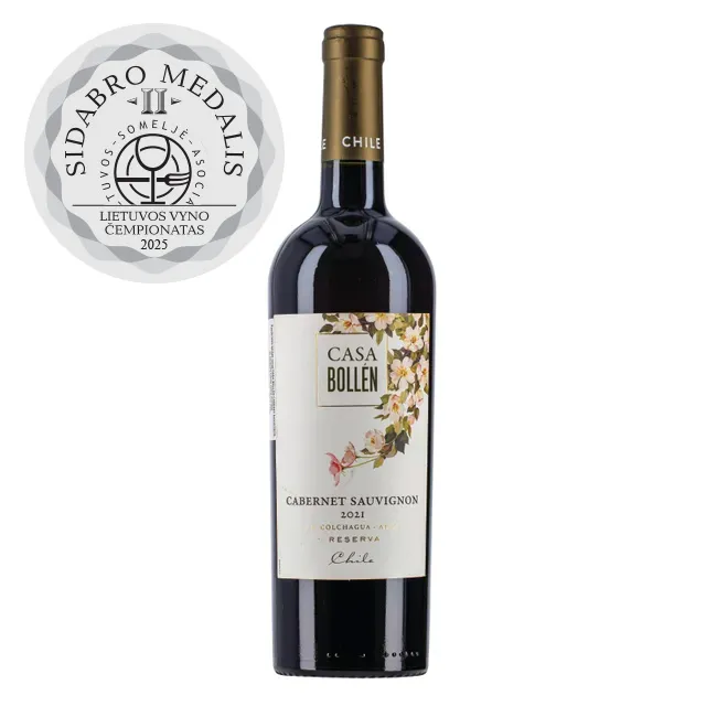 Raudonasis sausas vynas CASA BOLLEN CABENET SAUVIGNON (13,5%), 0,75 l
