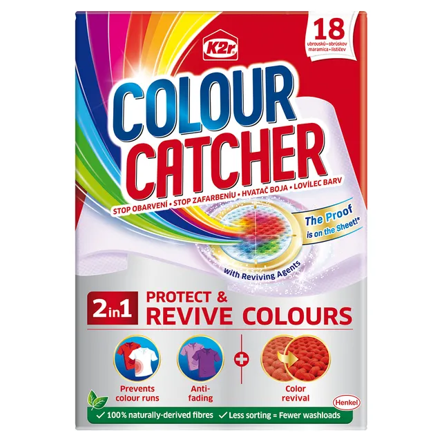 Skalbimo lapeliai K2R REVIVE COLOURS, 18 vnt.