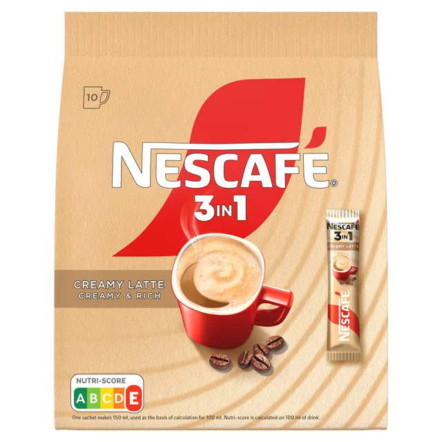 Kavos gėrimas NESCAFE 3IN1 CREAMY LATTE, 10 vnt.