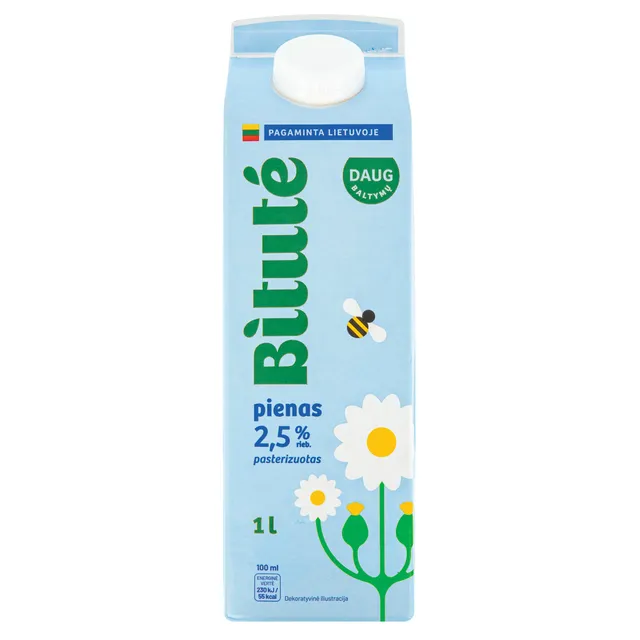 Pienas IKI, 2,5% rieb., 1 l