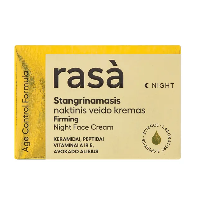 Stangrinamasis veido kremas, naktinis RASA AGE CONTROL, 50 ml