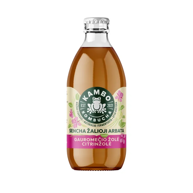 Kombucha su gauromečio žole ir citrinžole, 330 ml