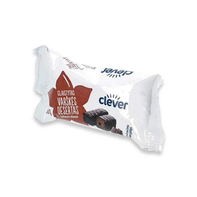 Šokolado skonio glaistytas varškės desertas CLEVER, 35 g