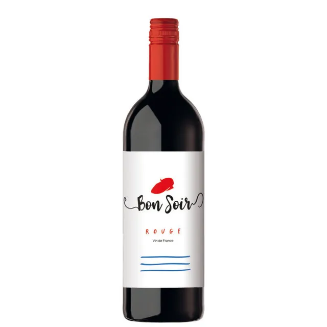 Raudonasis sausas vynas BON SOIR (12,5%), 1 l
