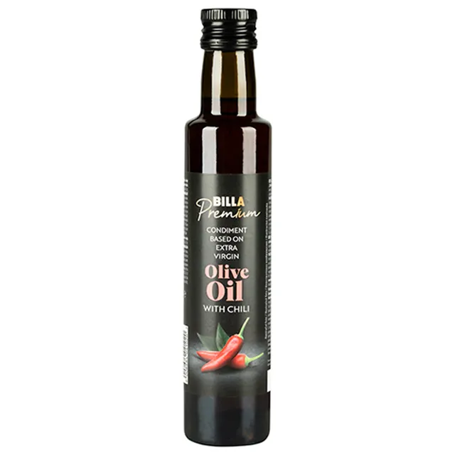 Extra Virgin alyvuogių aliejus su čili BILLA PREMIUM, 250 ml