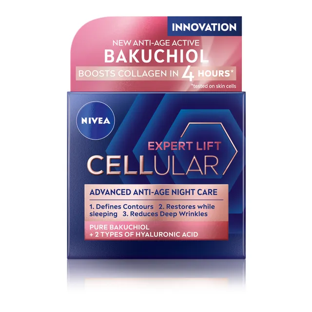 Naktinis kremas nuo senėjimo NIVEA Cellular Expert Lift, 50 ml