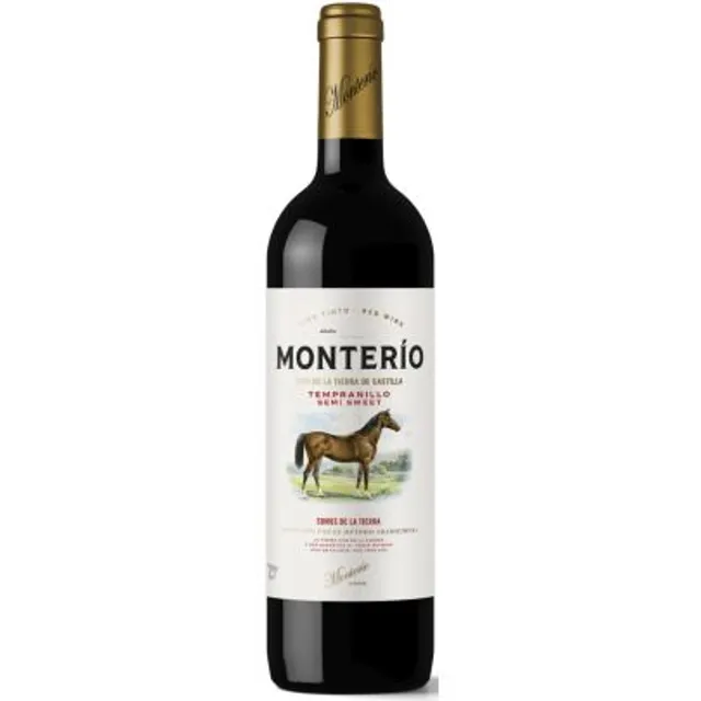 Raudonasis pusiau saldus vynas MONTERIO TEMPRANILLO (12,5%), 0,75 l
