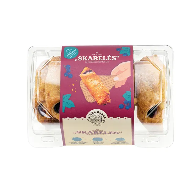 Sausainiai SKARELĖS su juodaisiais serbentais, 320 g