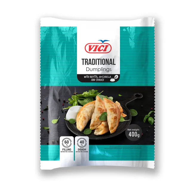 Koldūnai su rikota, mocarela, špinatais VIČI traditional, 400 g