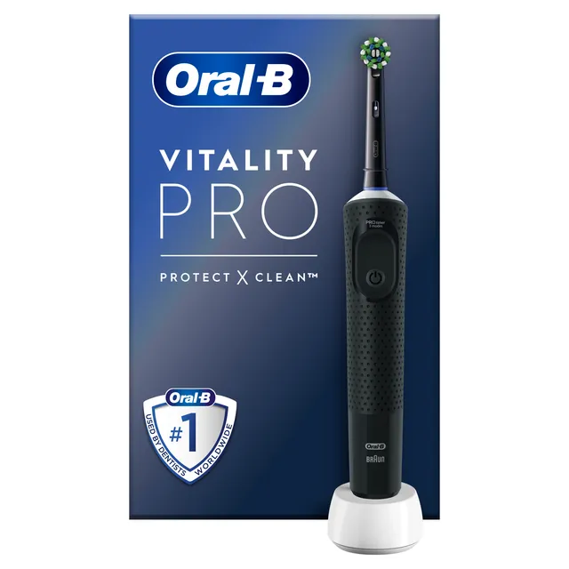 Elektrinis dantų šepetėlis ORAL-B Vitality Pro, Black, 1 vnt.
