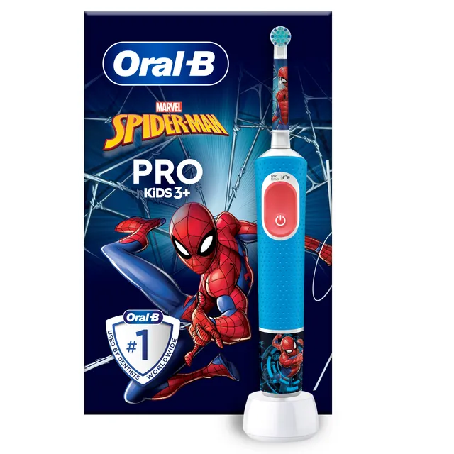 Elektrinis dantų šepetėlis ORAL-B Vitality Pro Kids (3+ metų), Spiderman, 1 vnt.