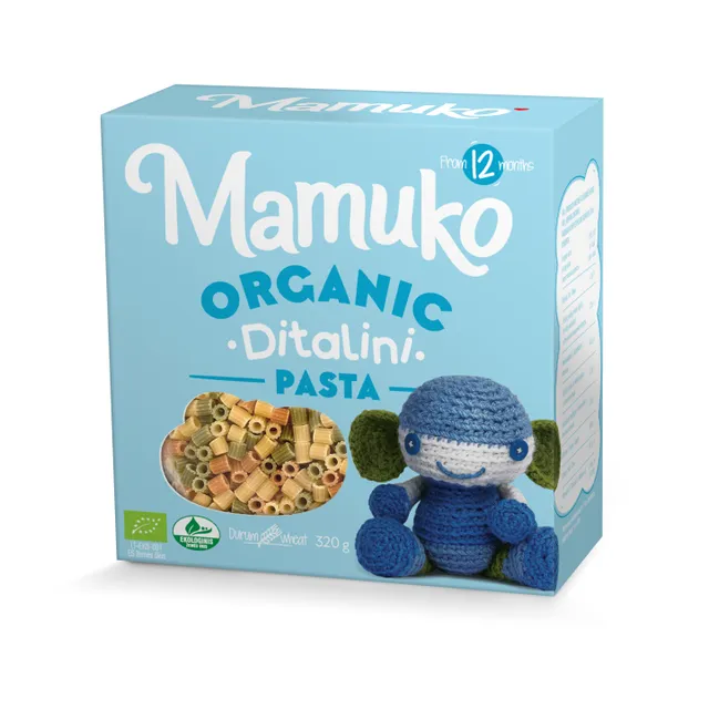 Ekologiški makaronai vaikams nuo 12 mėn. MAMUKO DITALINI PASTA, 320 g
