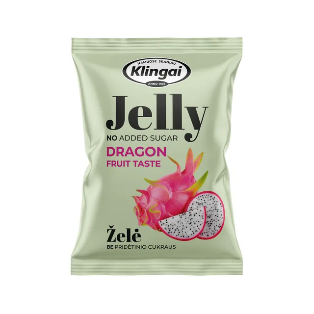 Klingai kertuočių skonio želė be pridėtinio cukraus, 95 g