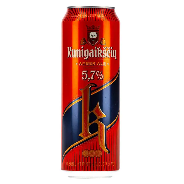 Alus KUNIGAIKŠČIŲ GINTARINIS ELIS 5,7%, 0,568 l