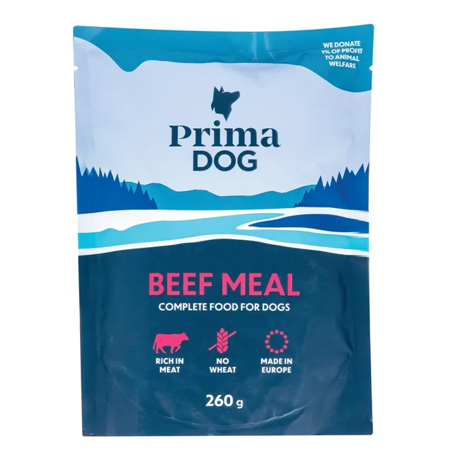 Jautienos ėdalas šunims PRIMA DOG, 260 g