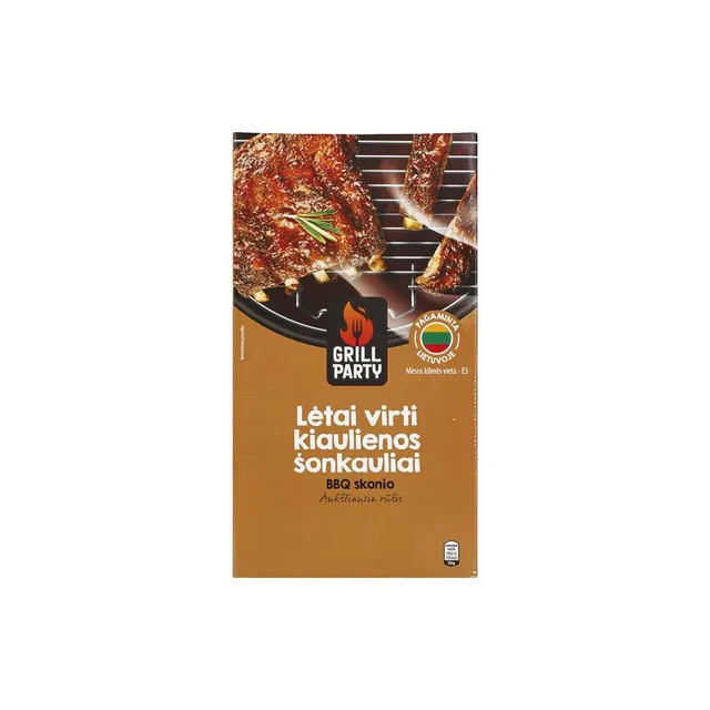 Lėtai virti GRILL PARTY kiaulienos šonkauliai su barbekiu padažu vakuume