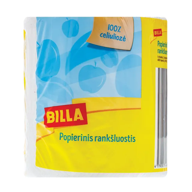Popierinis rankšluostis BILLA JUMBO 3 sluoksniai, 400 lapelių