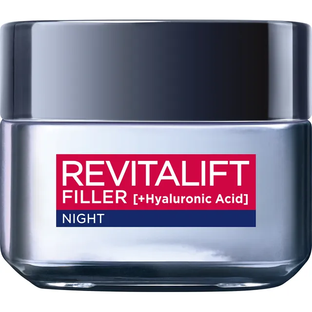 Loreal Paris Revitalift Filler naktinis kremas su hialurono užpildu anti-age 40+, 50 ml