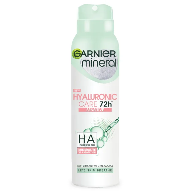 Garnier mineral hyaluronic care purškiamas dezodorantas, 150 ml