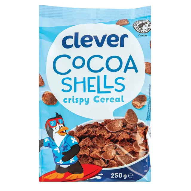 Sausi pusryčiai CLEVER Cocoa Shells, 250 g