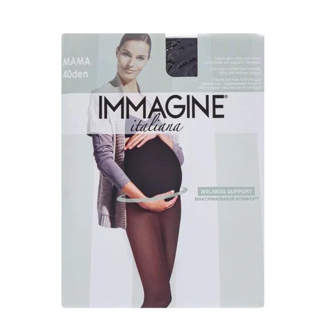 Moteriškos pėdkelnės IMMAGINE MAMA 40 DEN, M/L, spalva NERO