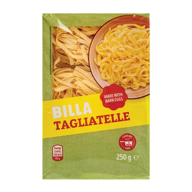 Makaronai su kiaušiniais BILLA Tagliatelle,  250 g