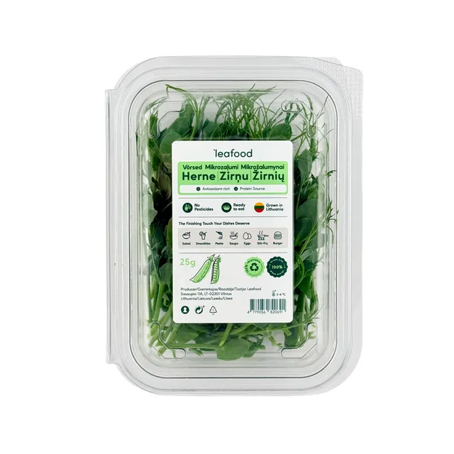 Žirnių mikrožalumynai LEAFOOD, 25 g