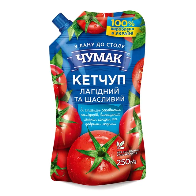Švelnus kečupas CHUMAK, 250g