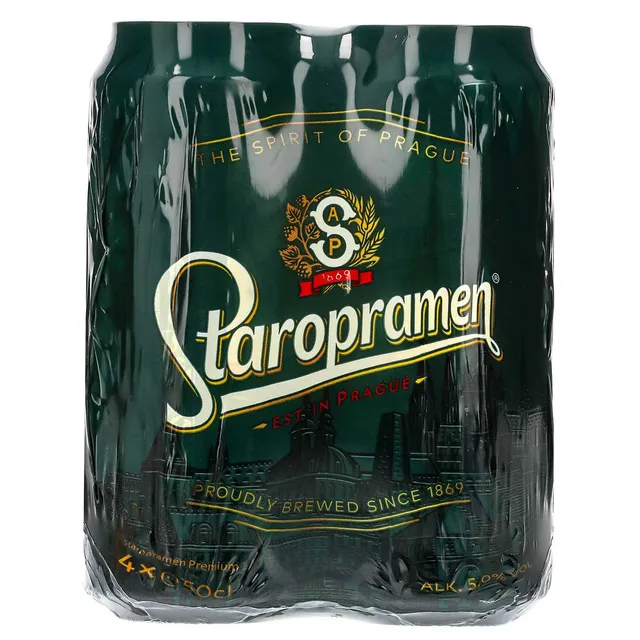 Alus STAROPRAMEN PREMIUM 5%, 4x0,5 l