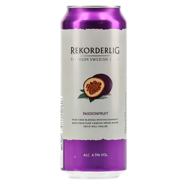 Sidras REKORDERLIG PASSIONFRUIT 4,5%, 0,5 l