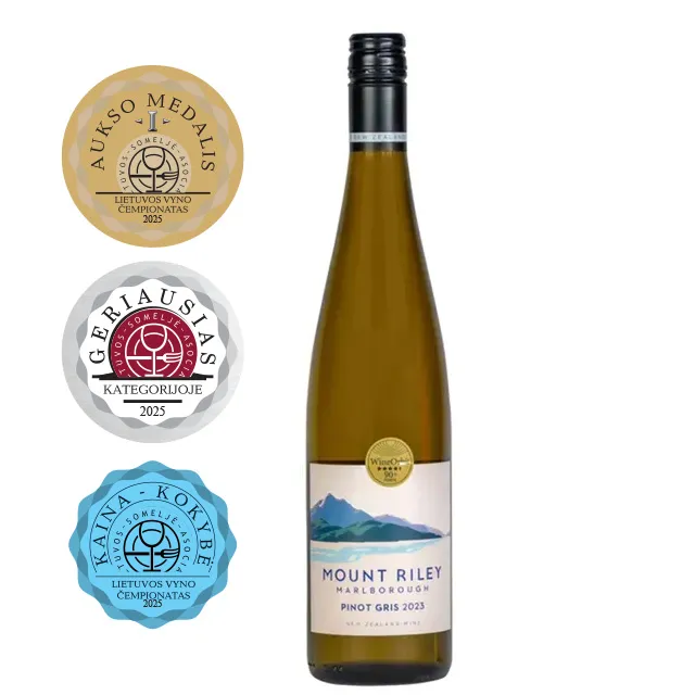 Baltasis sausas vynas MOUNT RILEY PINOT GRIS 13%, 075 l