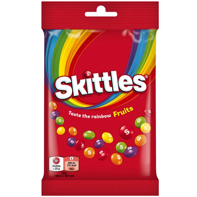 Vaisių skonio saldainiai Skittles Fruit, 95g
